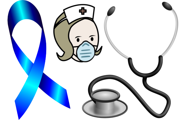 Prostate cancer ribbon and stethoscope