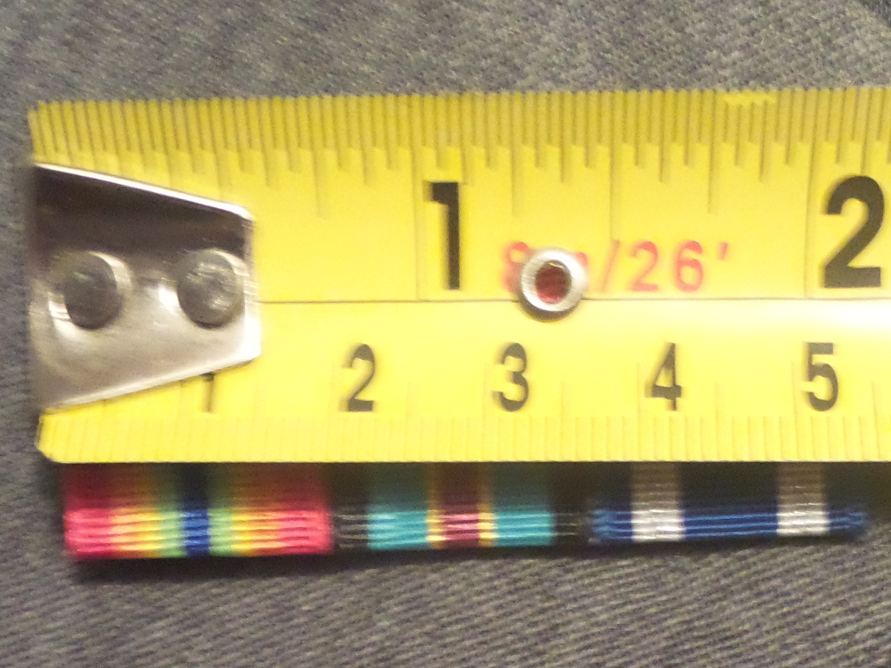 tiny ribbon rack measured horizontally