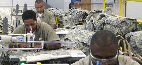 US prisoners working under UNICOR